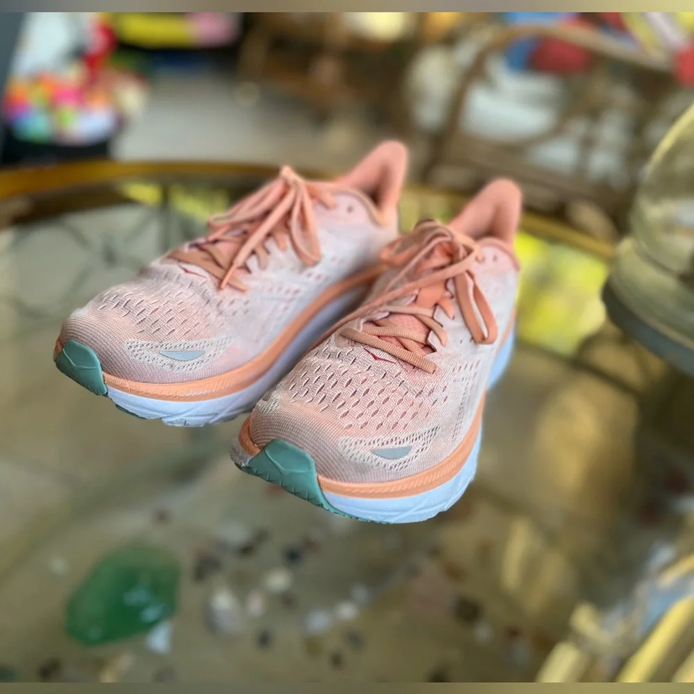 🦩Hoka🦩-Women's Pink Running Shoes-Sz 10 Clifton 8 - Picture 5 of 12